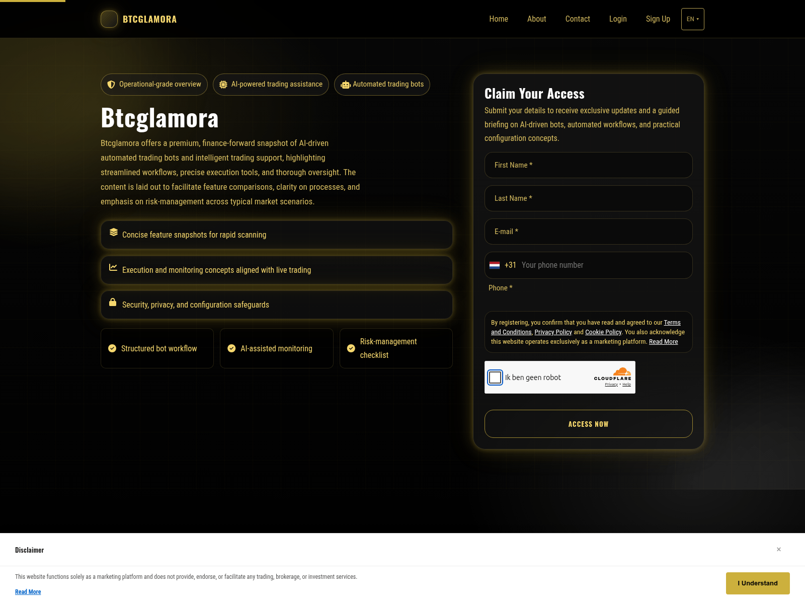 Screenshot of btcglamorasystem.com