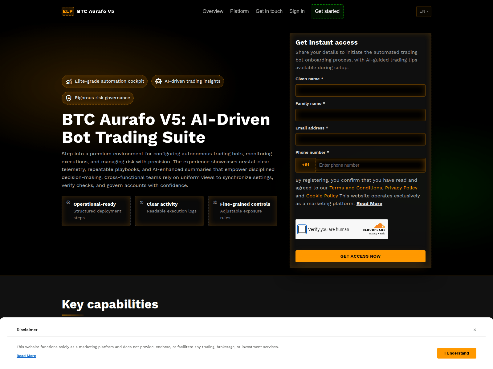 Screenshot of btcaurafov5.digital