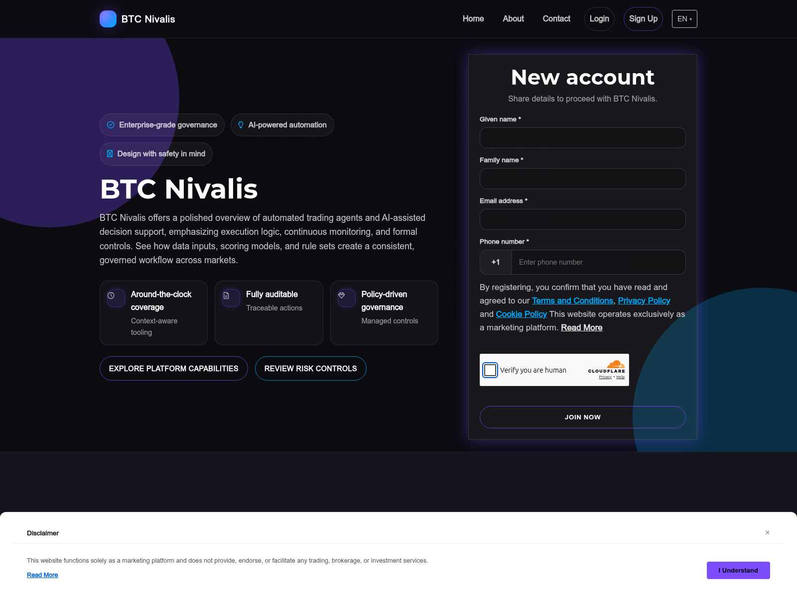Screenshot von btcnivalis.shop