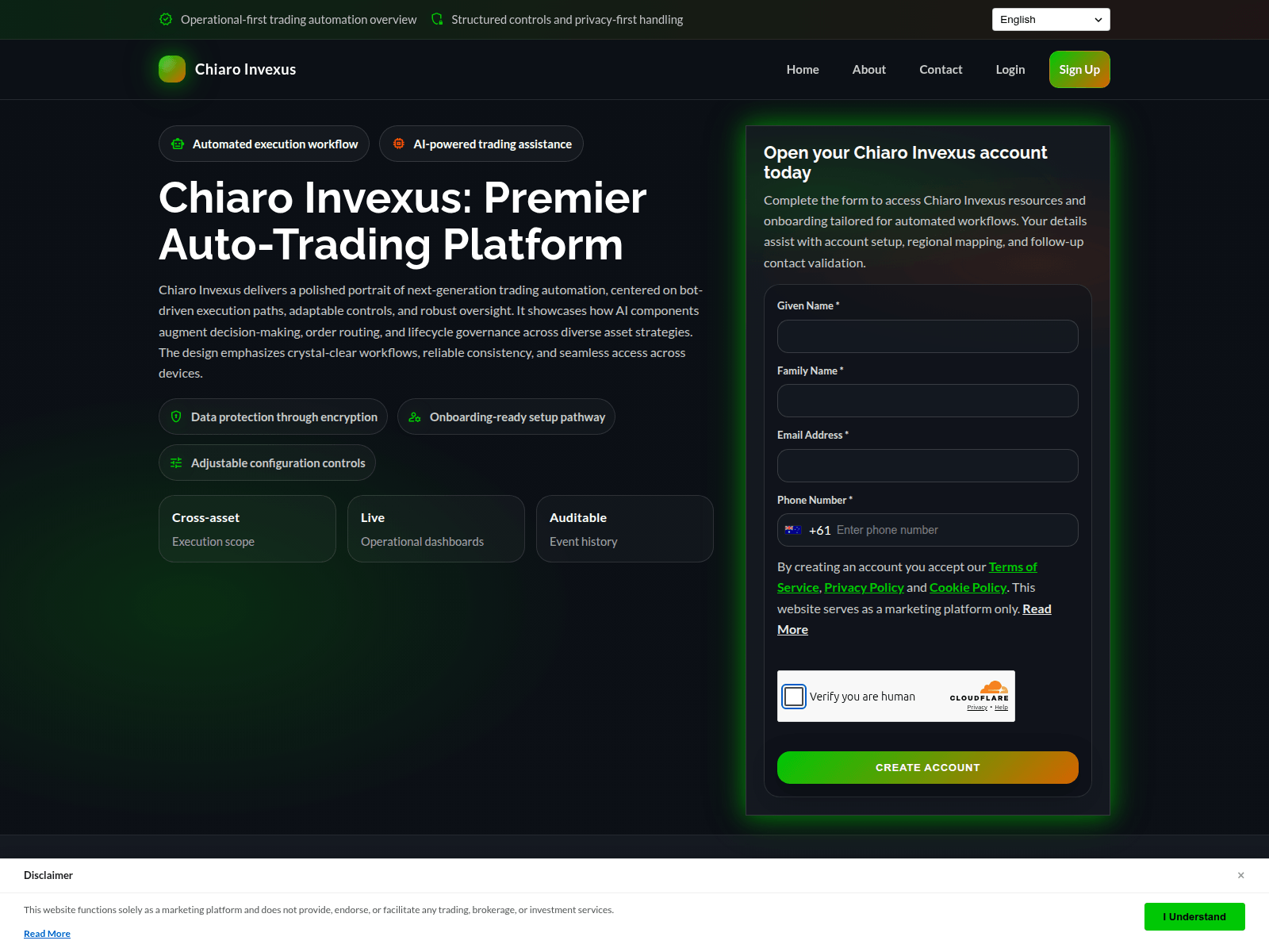Screenshot von chiaro-invexustech.com