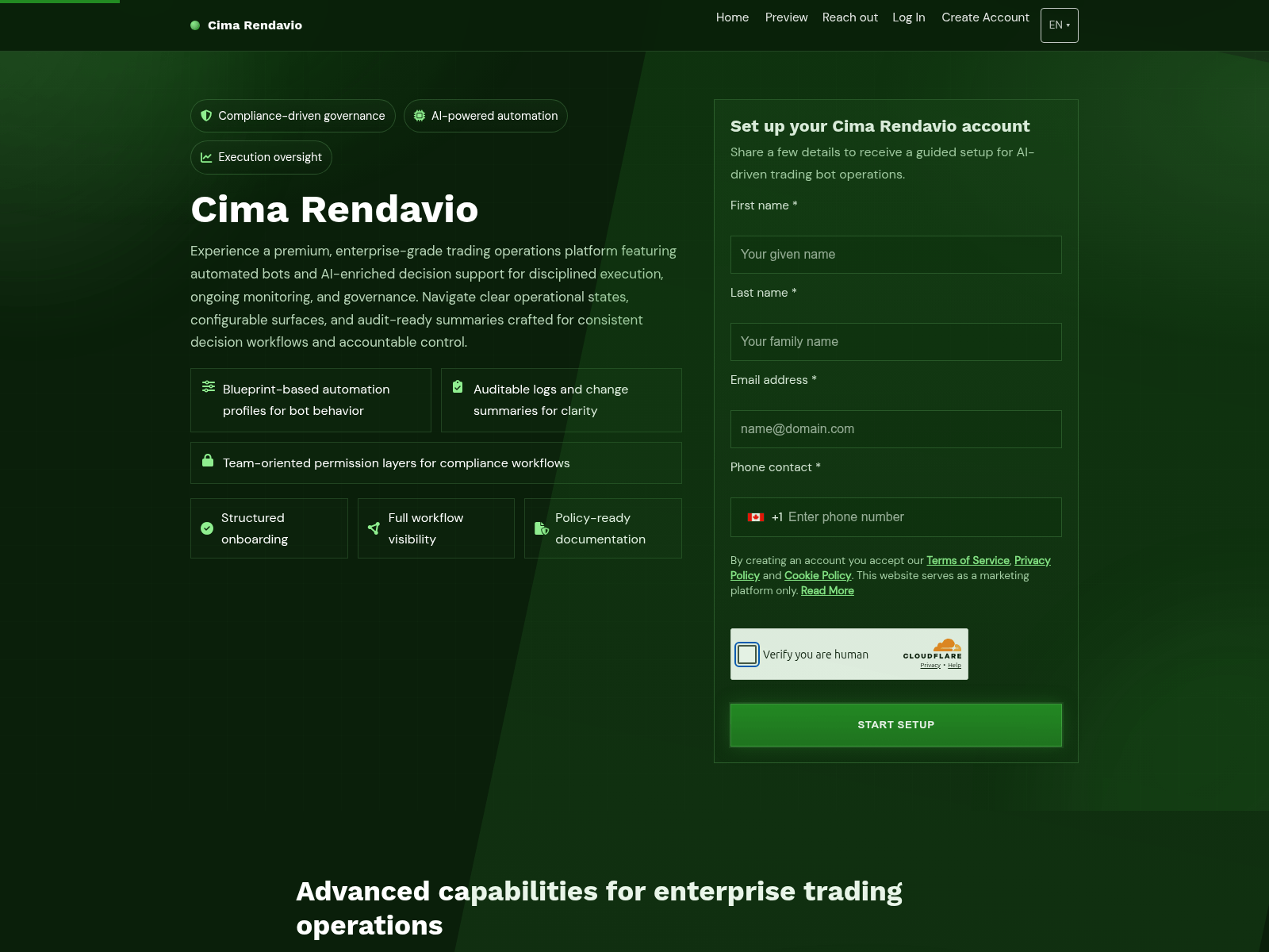 Screenshot von cimarendavio.click
