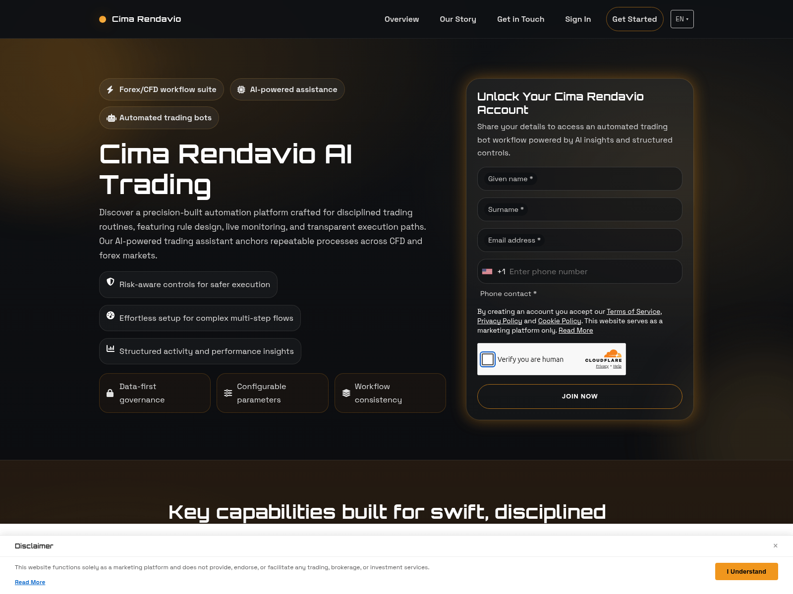 Screenshot von cimarendavio.com