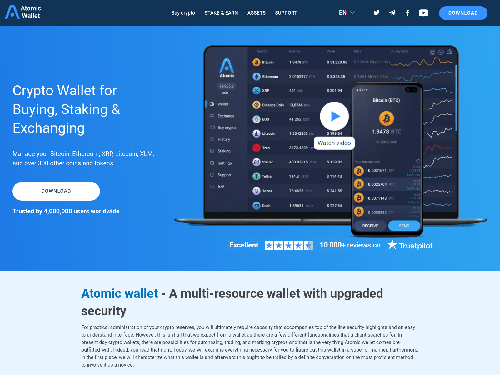 Screenshot of atomicwallet.trade