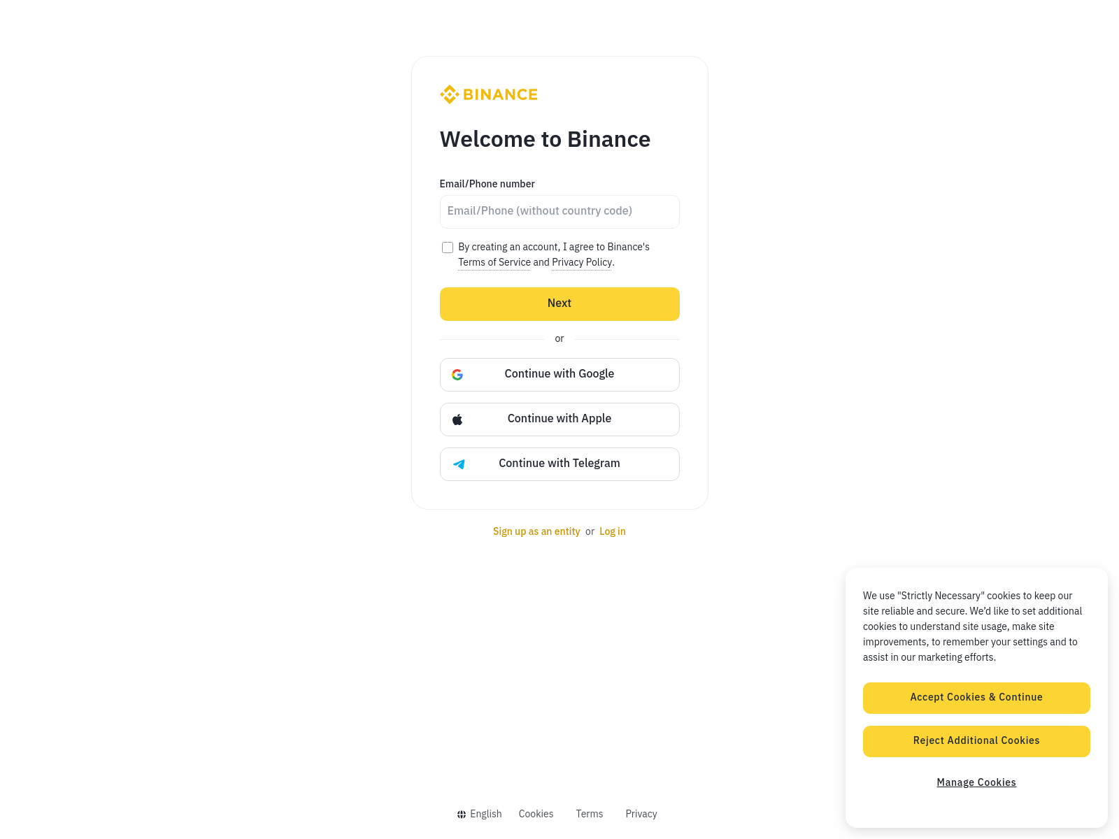 Screenshot of binancej.com