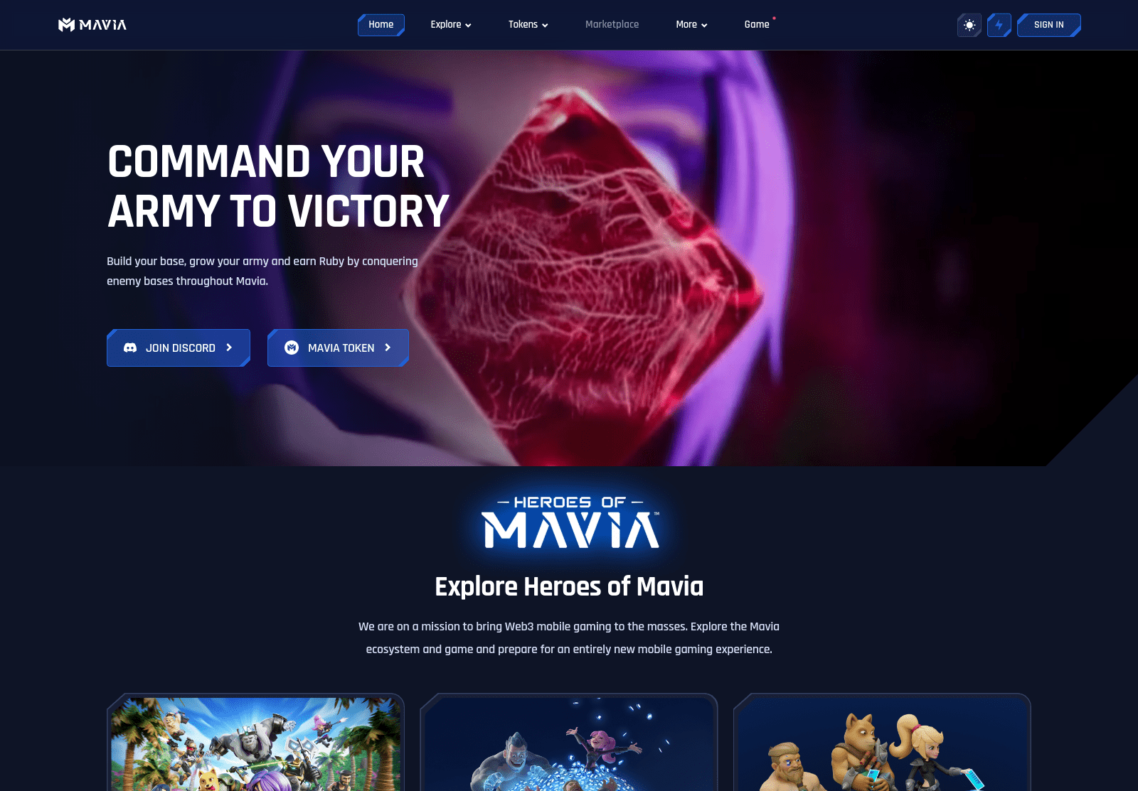 Screenshot of mavia.help
