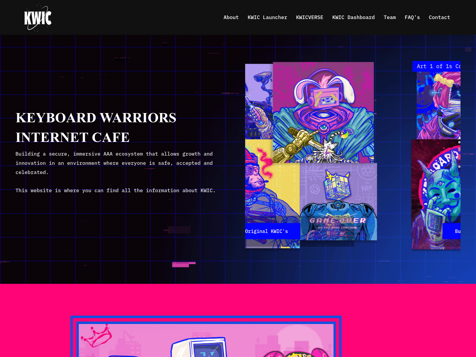 Screenshot of keyboardwarriorsinternetcafe.io