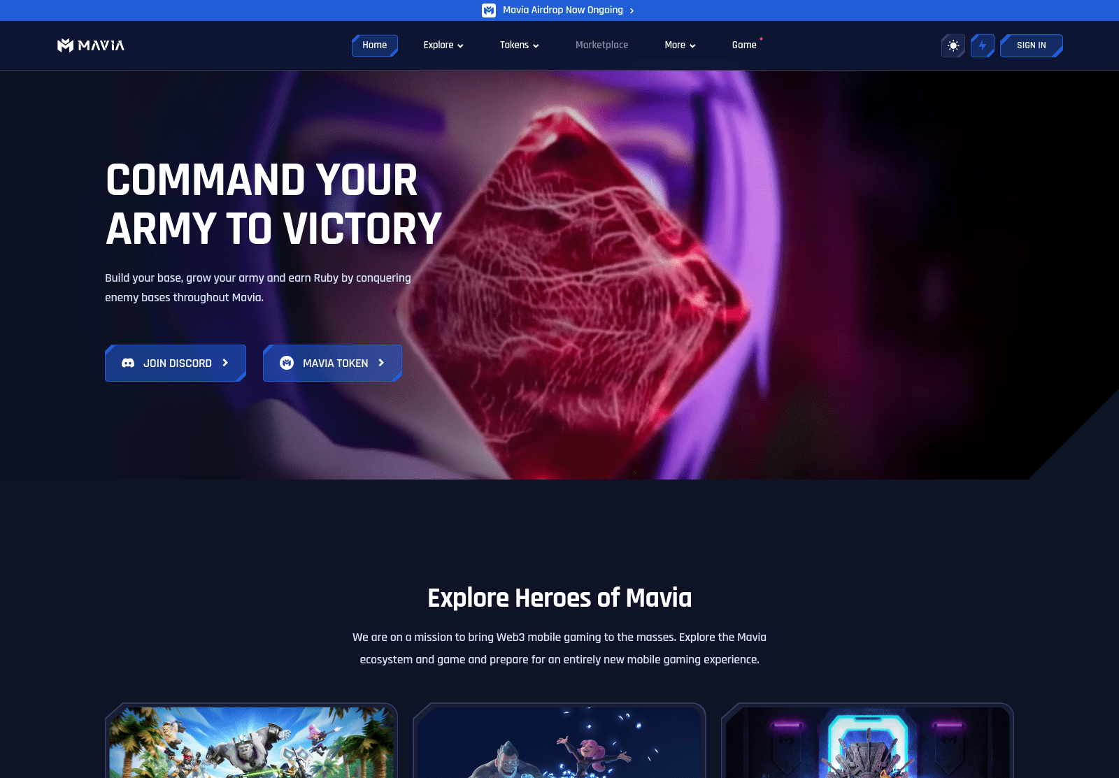 Screenshot of mavicity.click