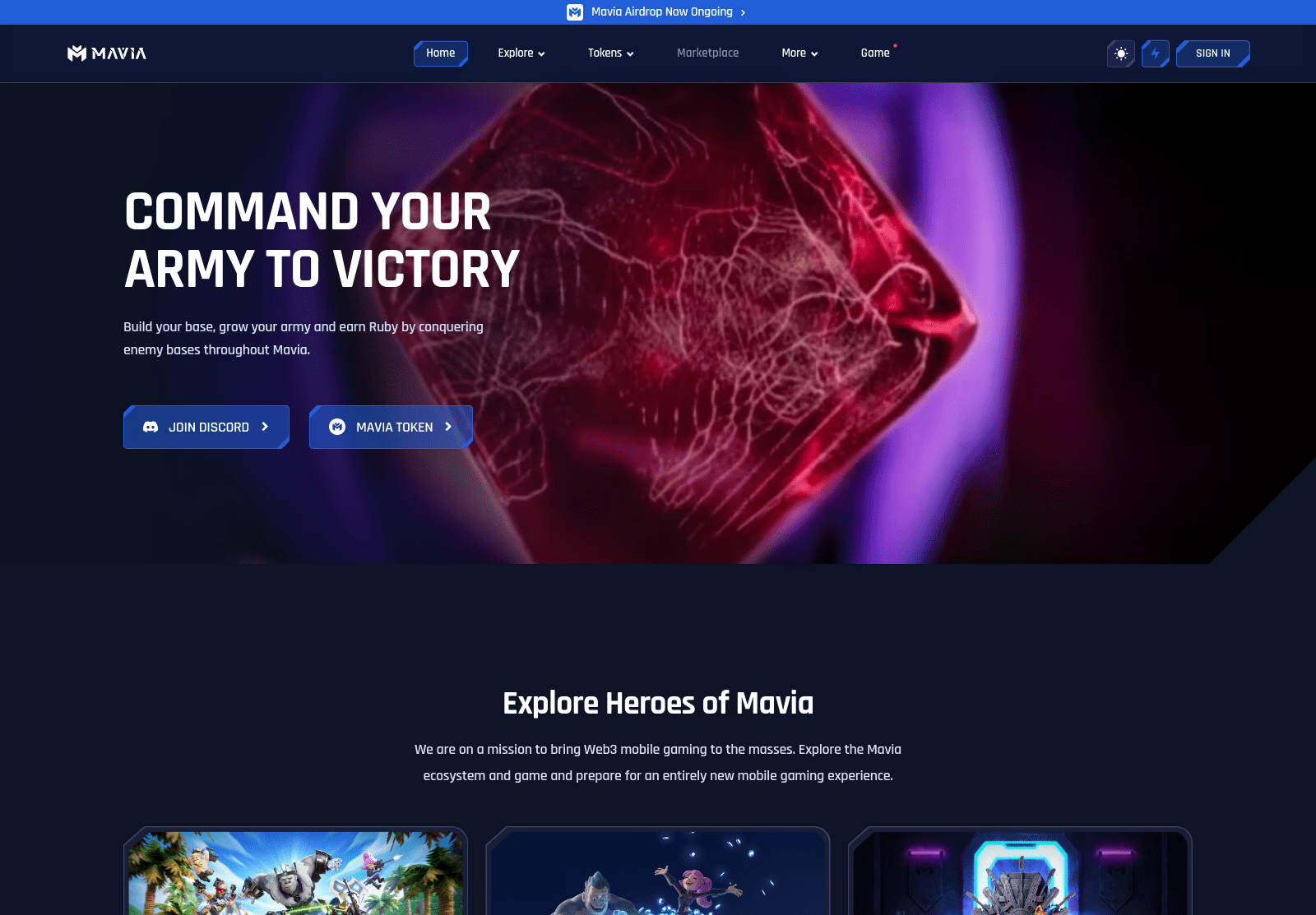 Screenshot of mavias.click