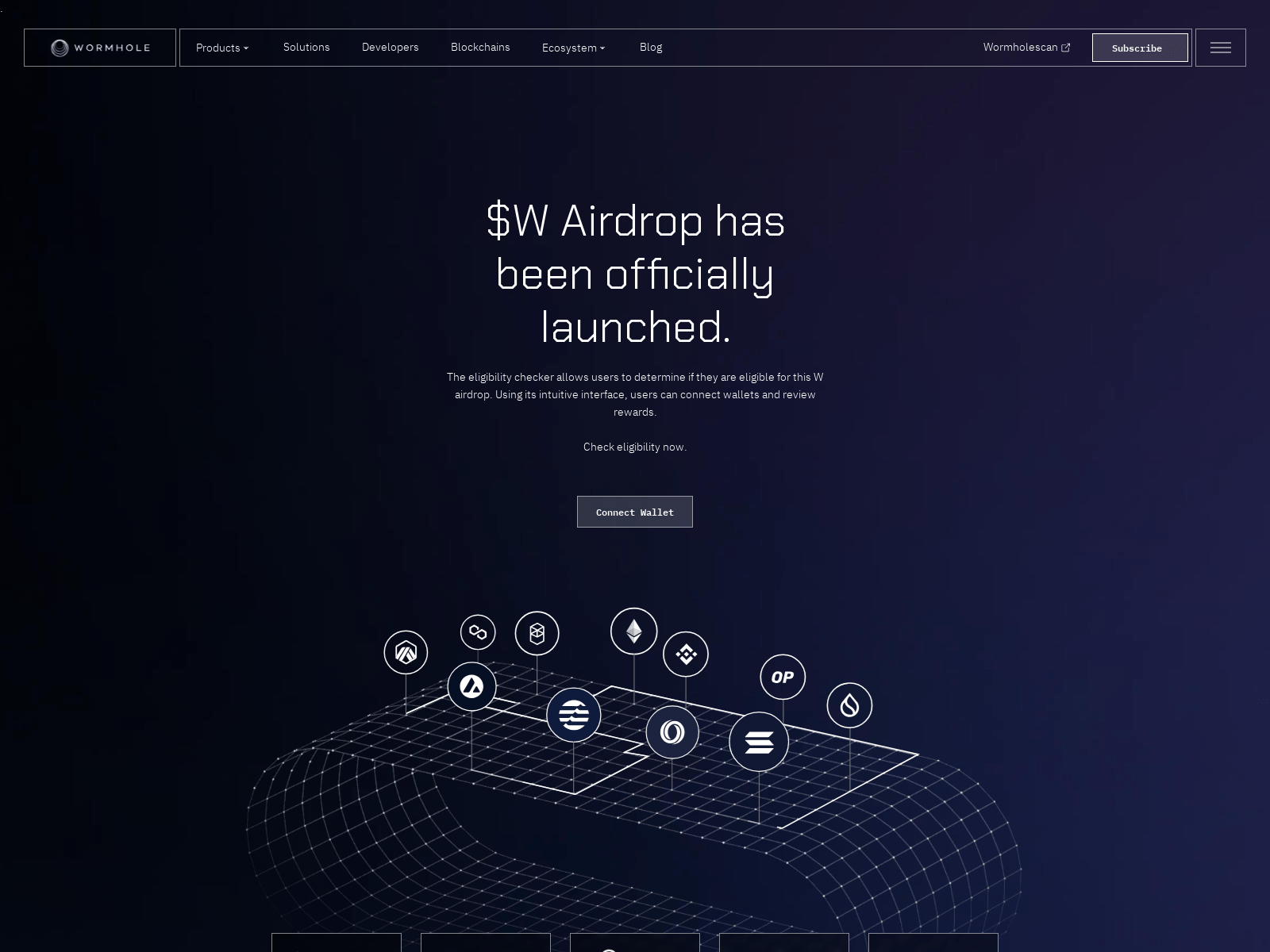 Screenshot of airdrop.wrlomhole.net