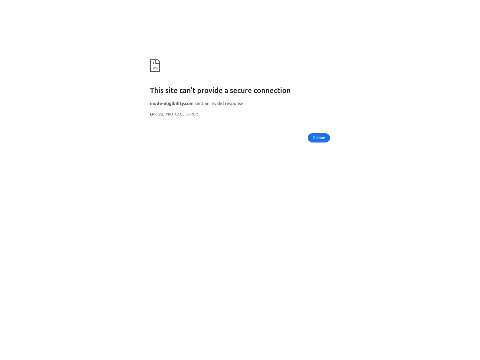 Screenshot of mode-eligibility.com