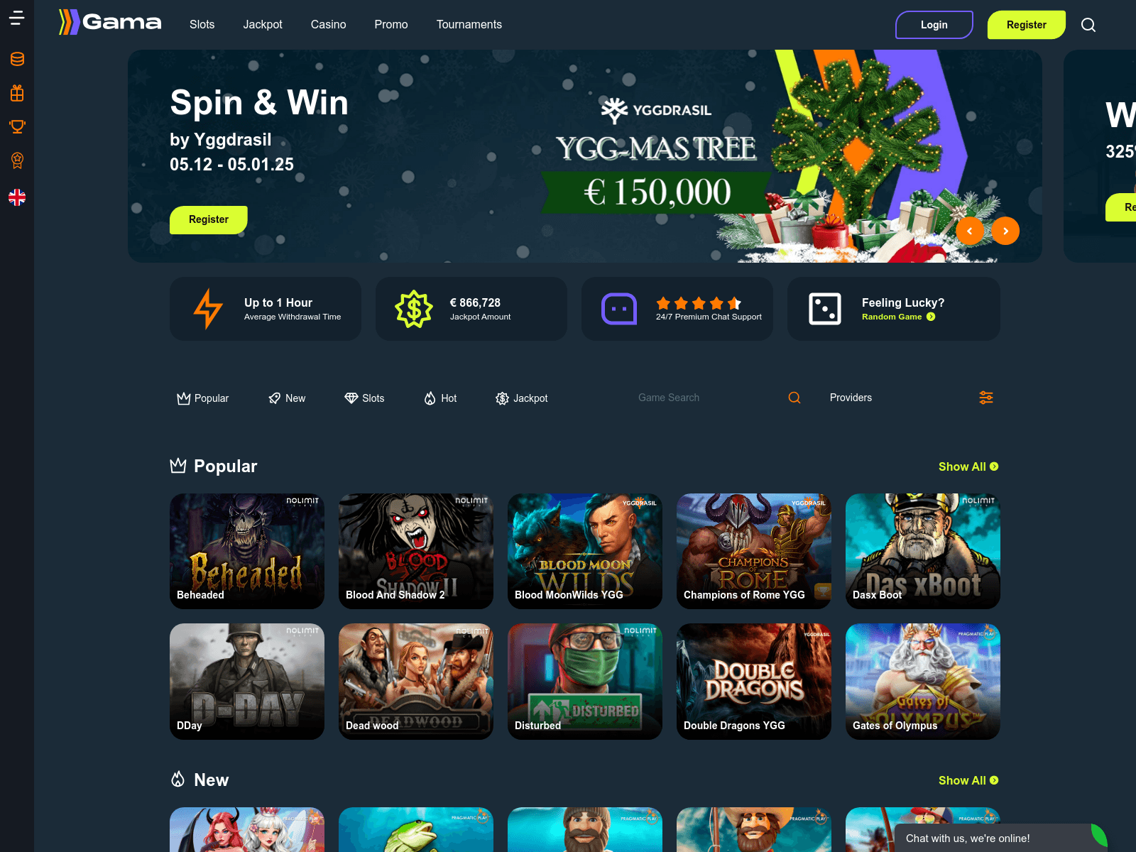 Screenshot of api.gamacasino100.com