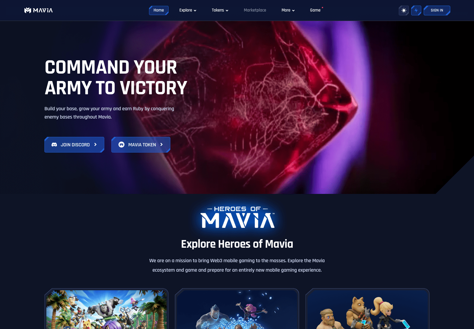 Screenshot of mavicity.net