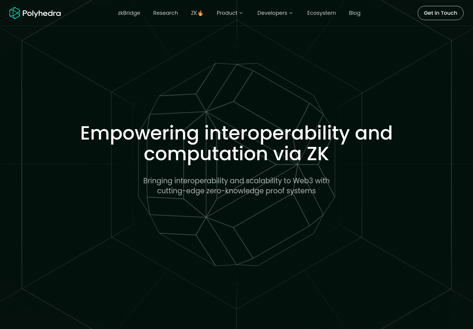 Screenshot of polyhredra.network