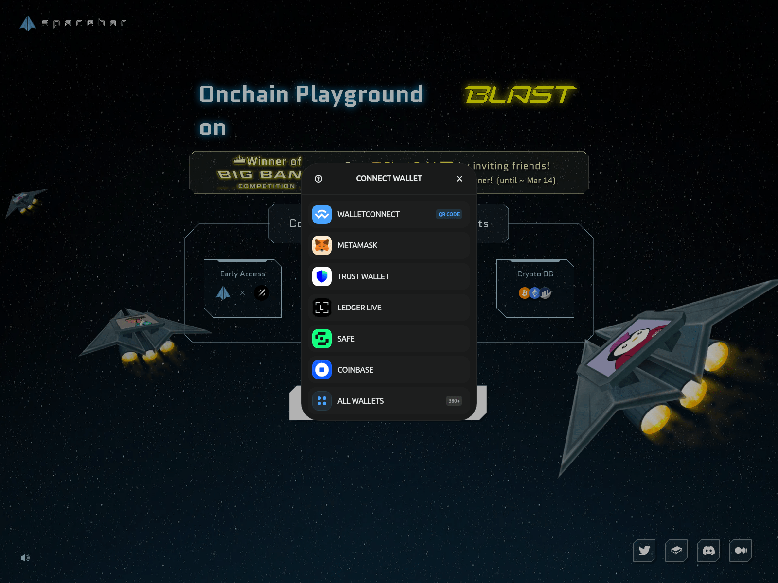 Screenshot of blast.spacesbar.xyz