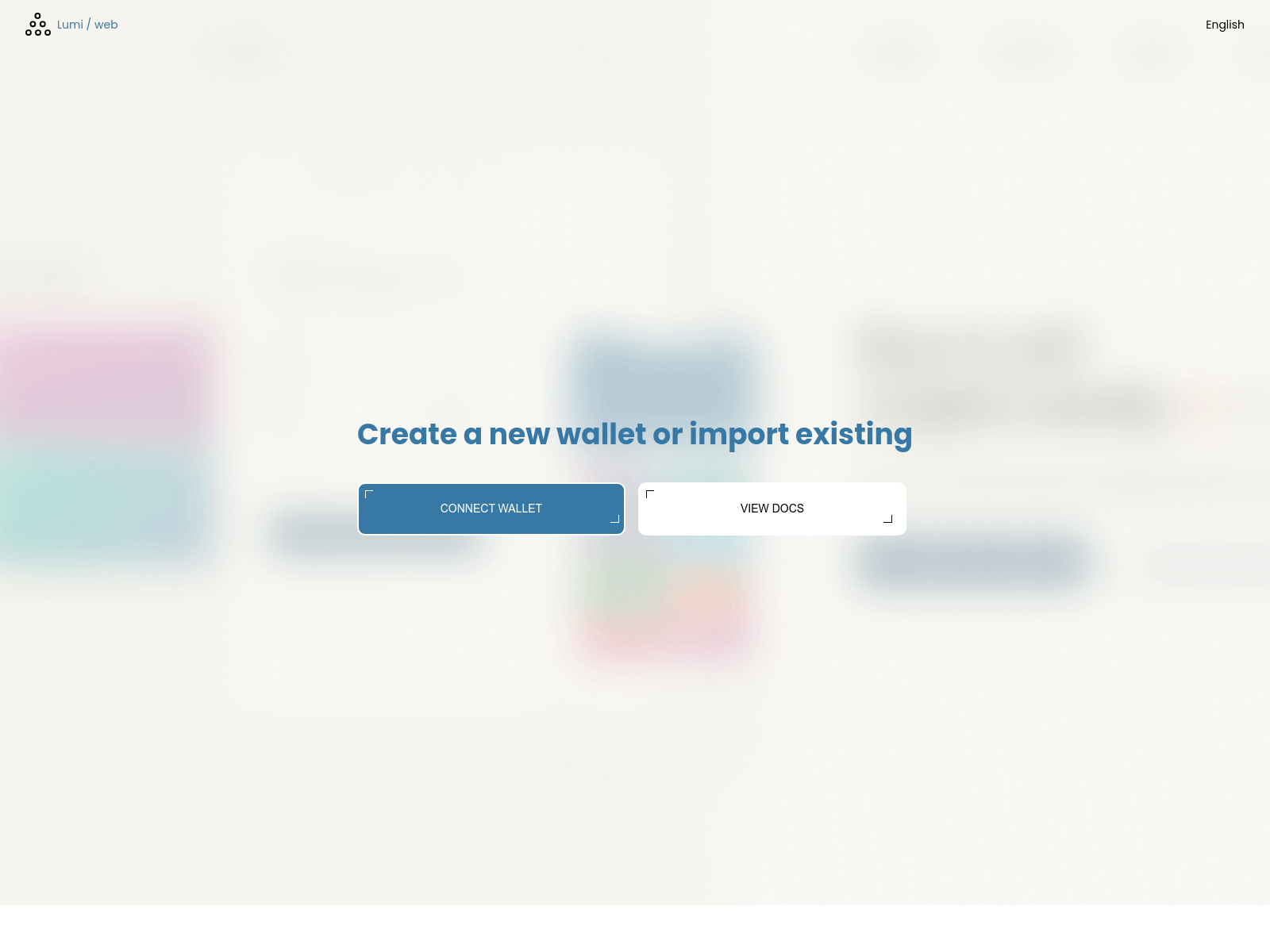 Screenshot of app.lumiwallet.live