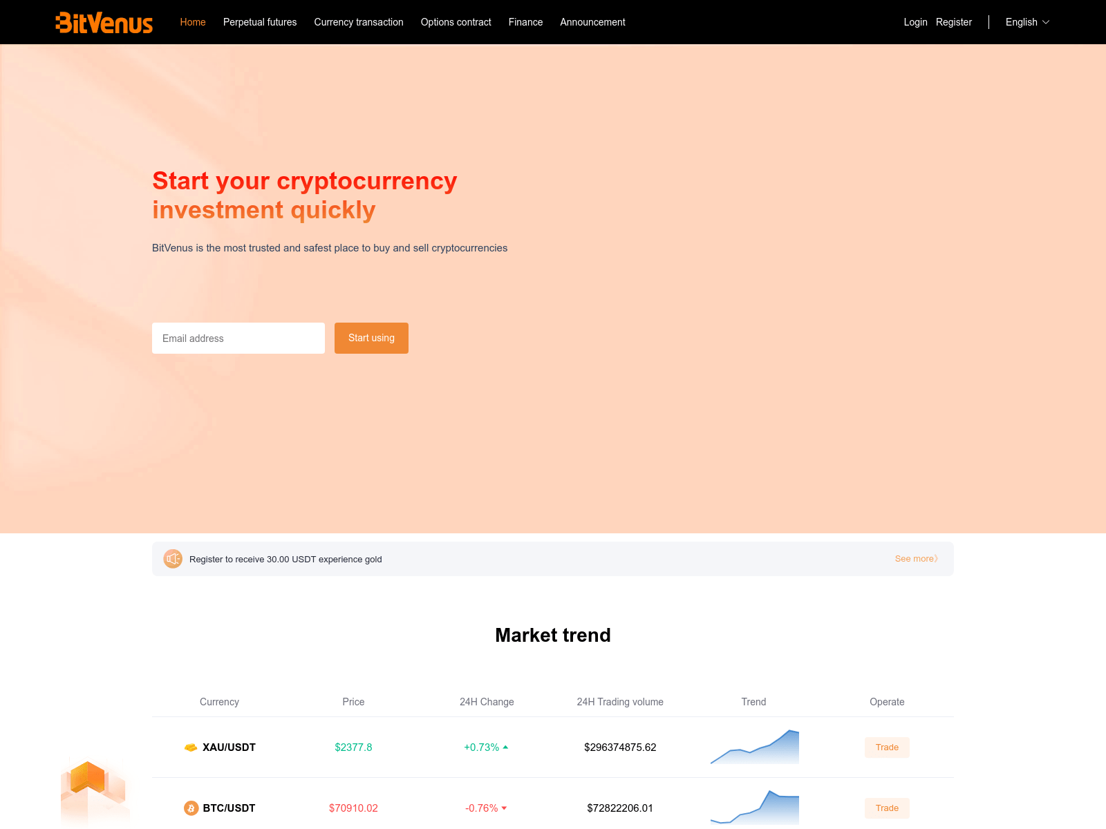 Screenshot of bit-venus.com