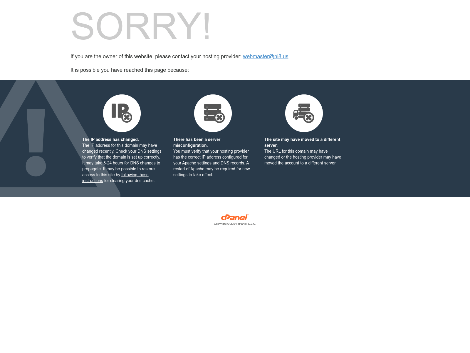 Screenshot of ni8.us