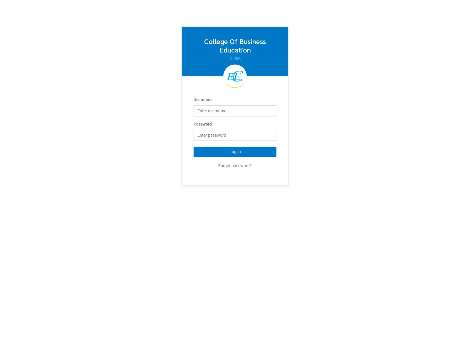Screenshot of cosis.cbe.ac.tz