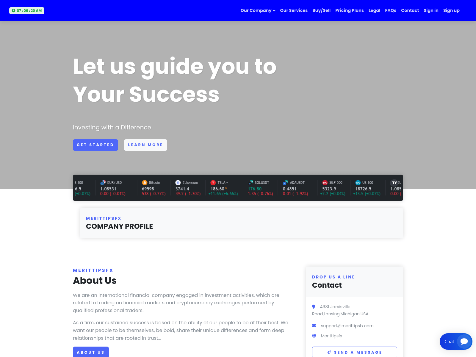 Screenshot of merittipsfx.com