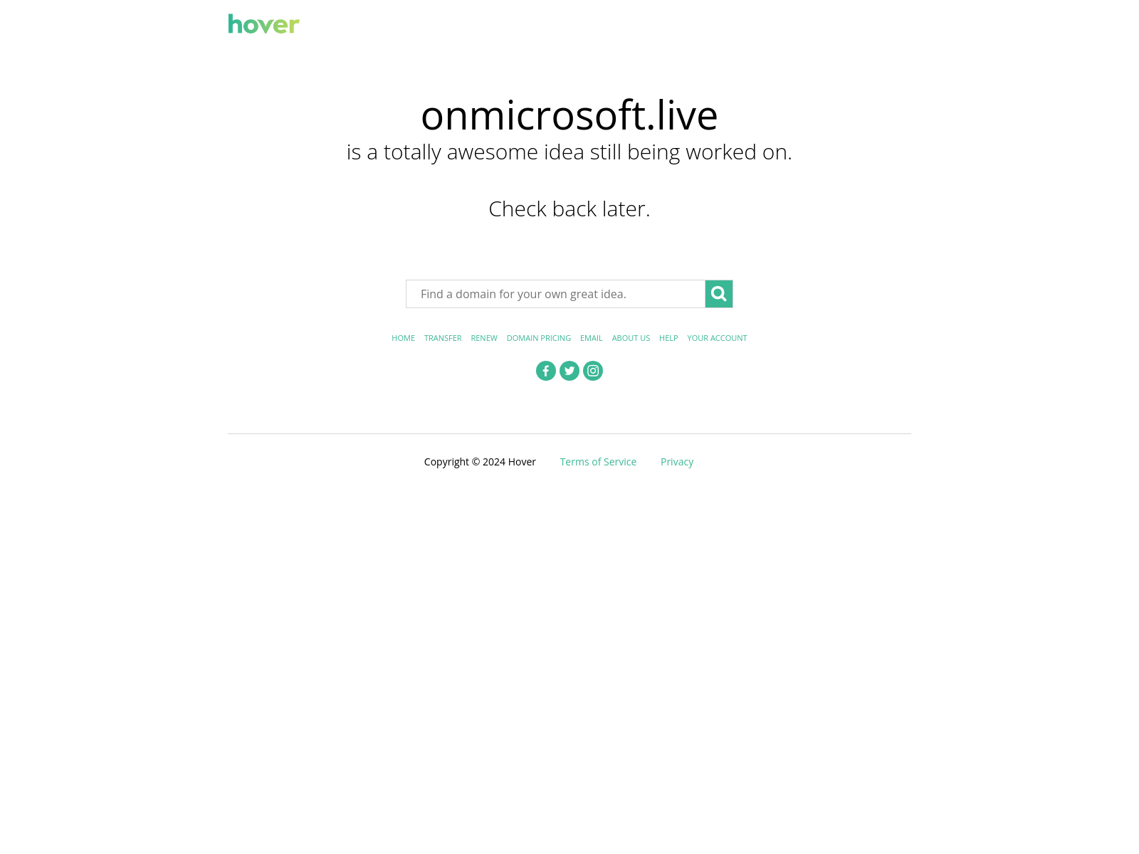 Screenshot of onmicrosoft.live