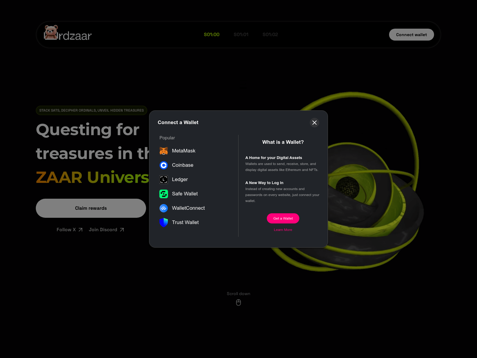 Screenshot of airdrop.odzaar.xyz
