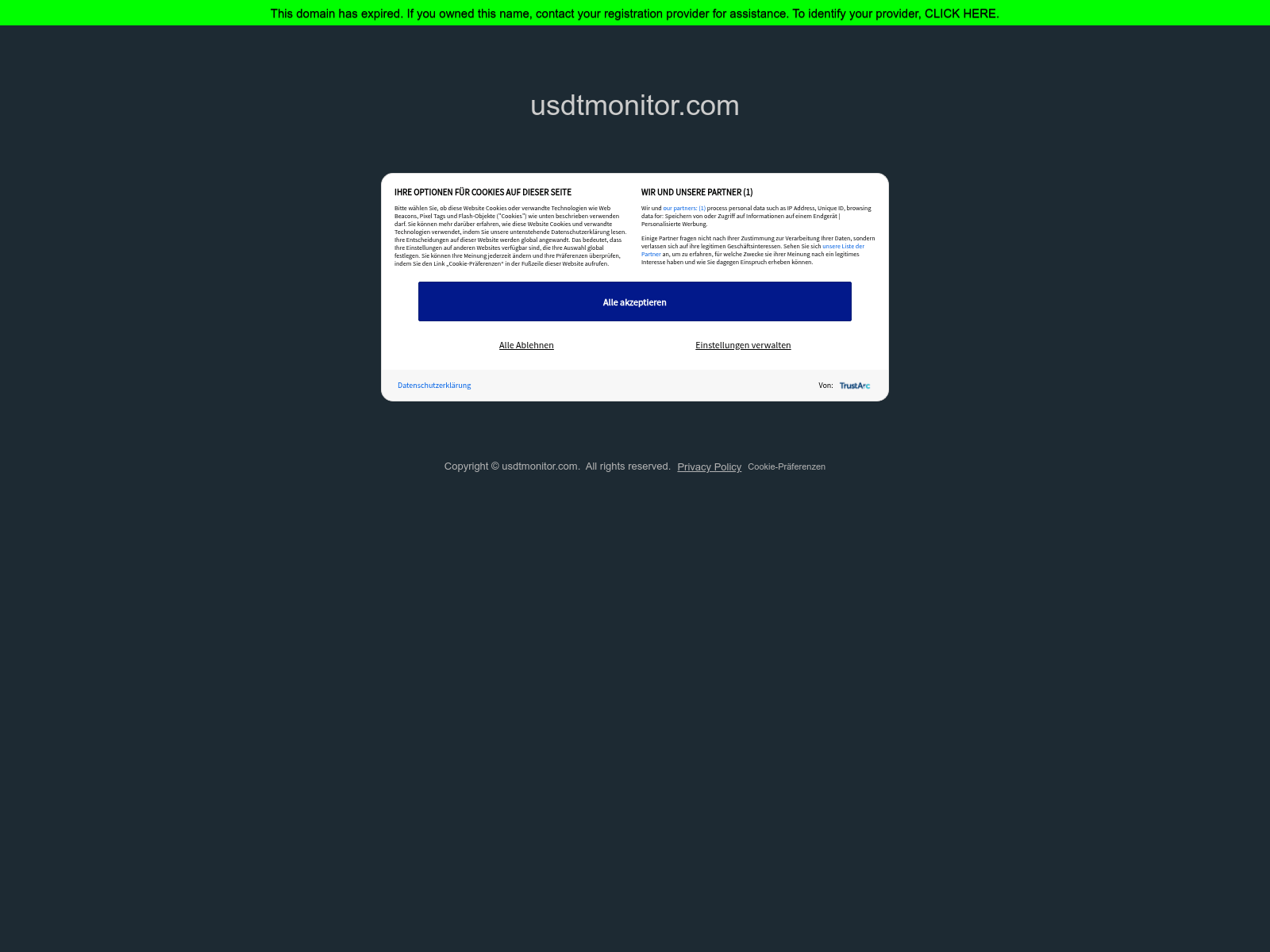 Screenshot of usdtmonitor.com