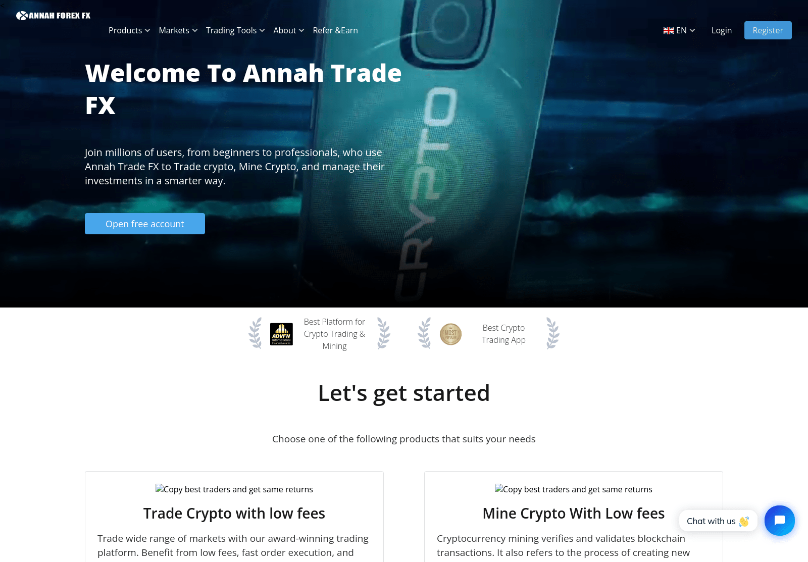 Знімок екрана annahtradefx.com