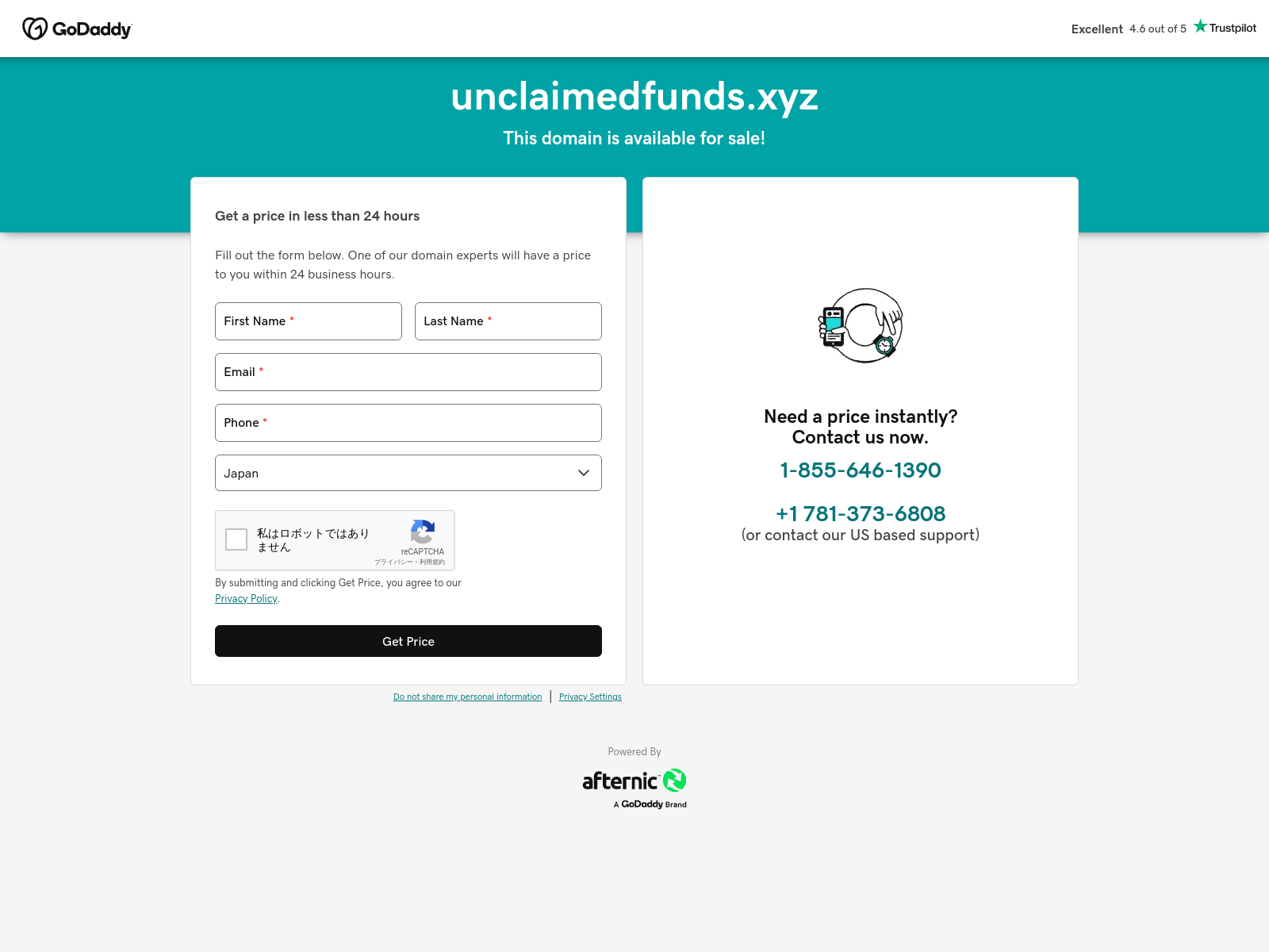 Screenshot of unclaimedfunds.xyz