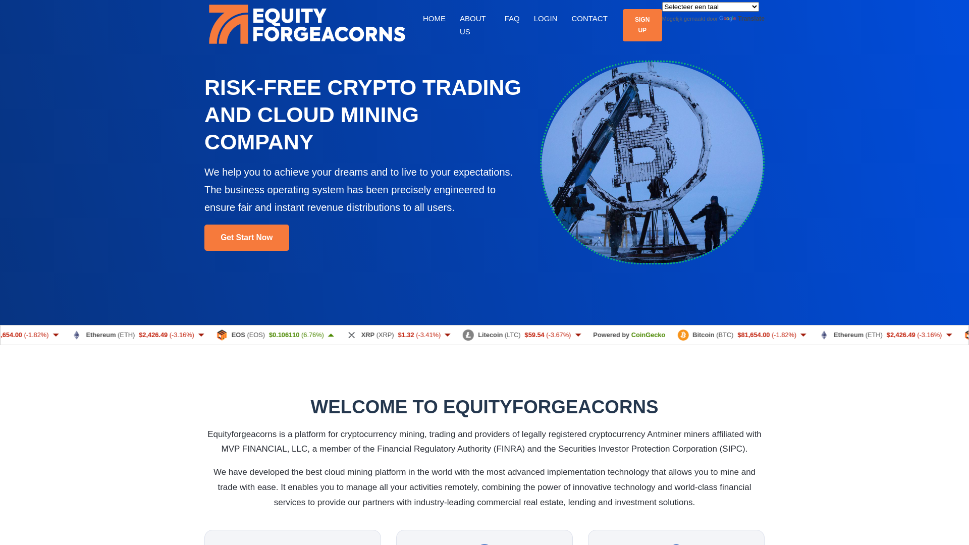 Снимок экрана equityforgeacorns.com