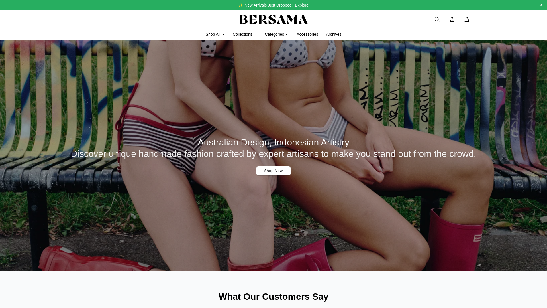 Screenshot of bersamaofficial.shop