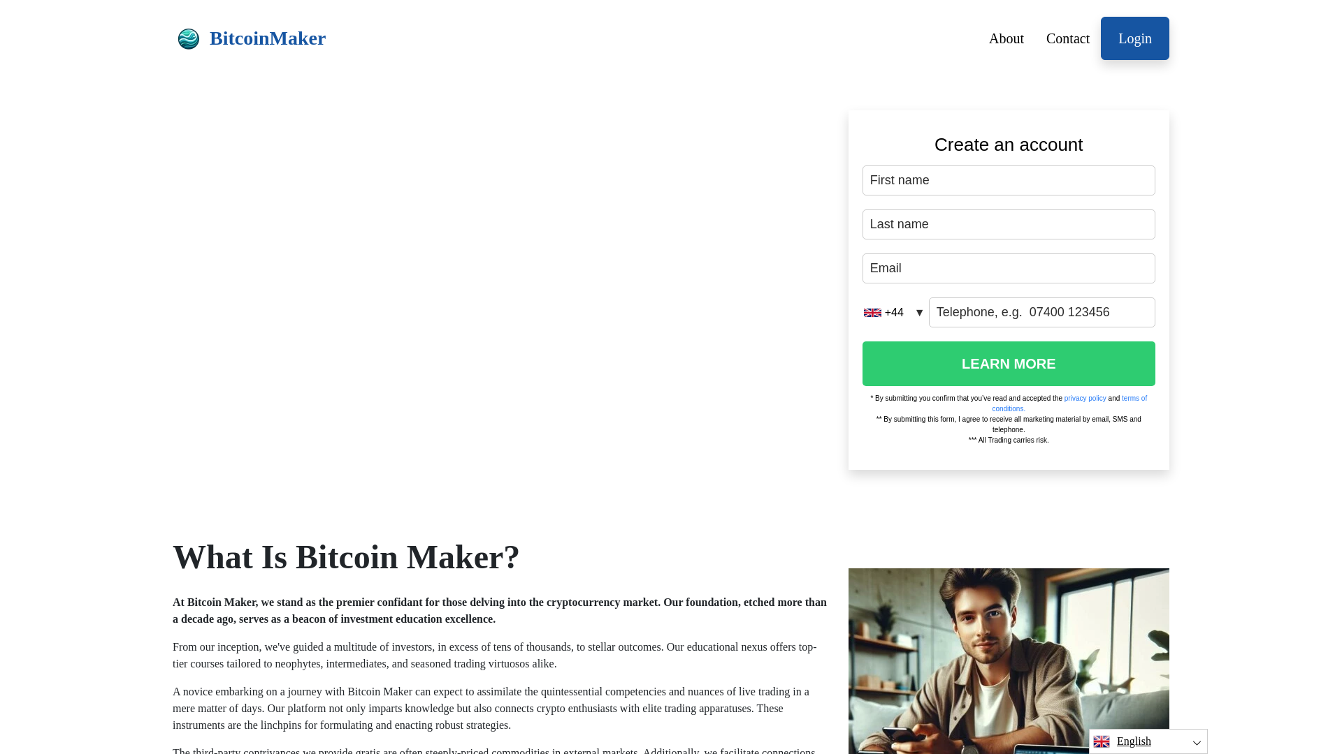 Screenshot von bitcoin-maker.org