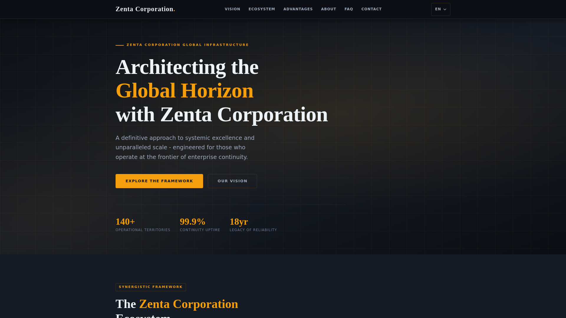 Screenshot di zentacorporation.com