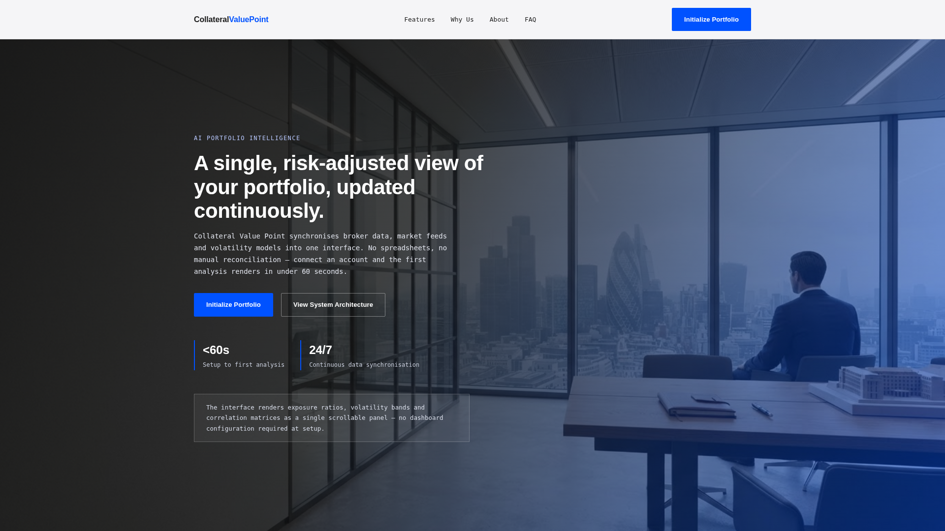 Screenshot di collateralvaluepoint.com