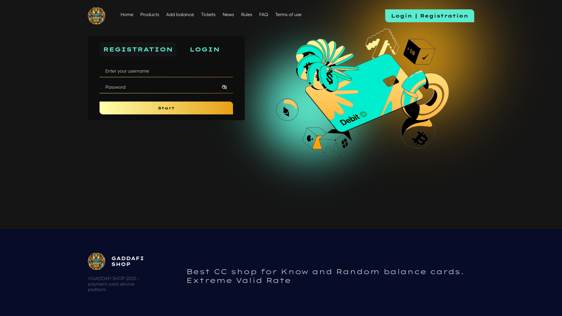 Screenshot of gaddaficvv.com