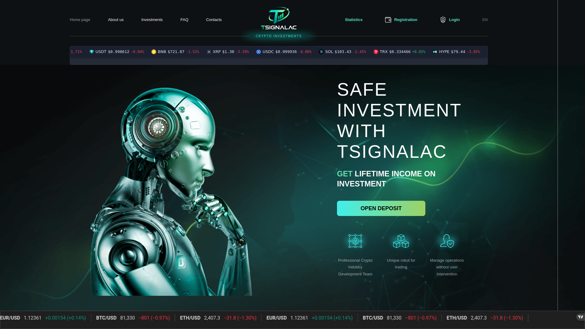 Screenshot of tsignalac.com