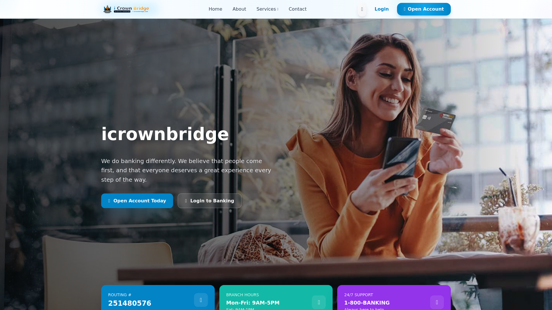 Screenshot of icrownbridge.com