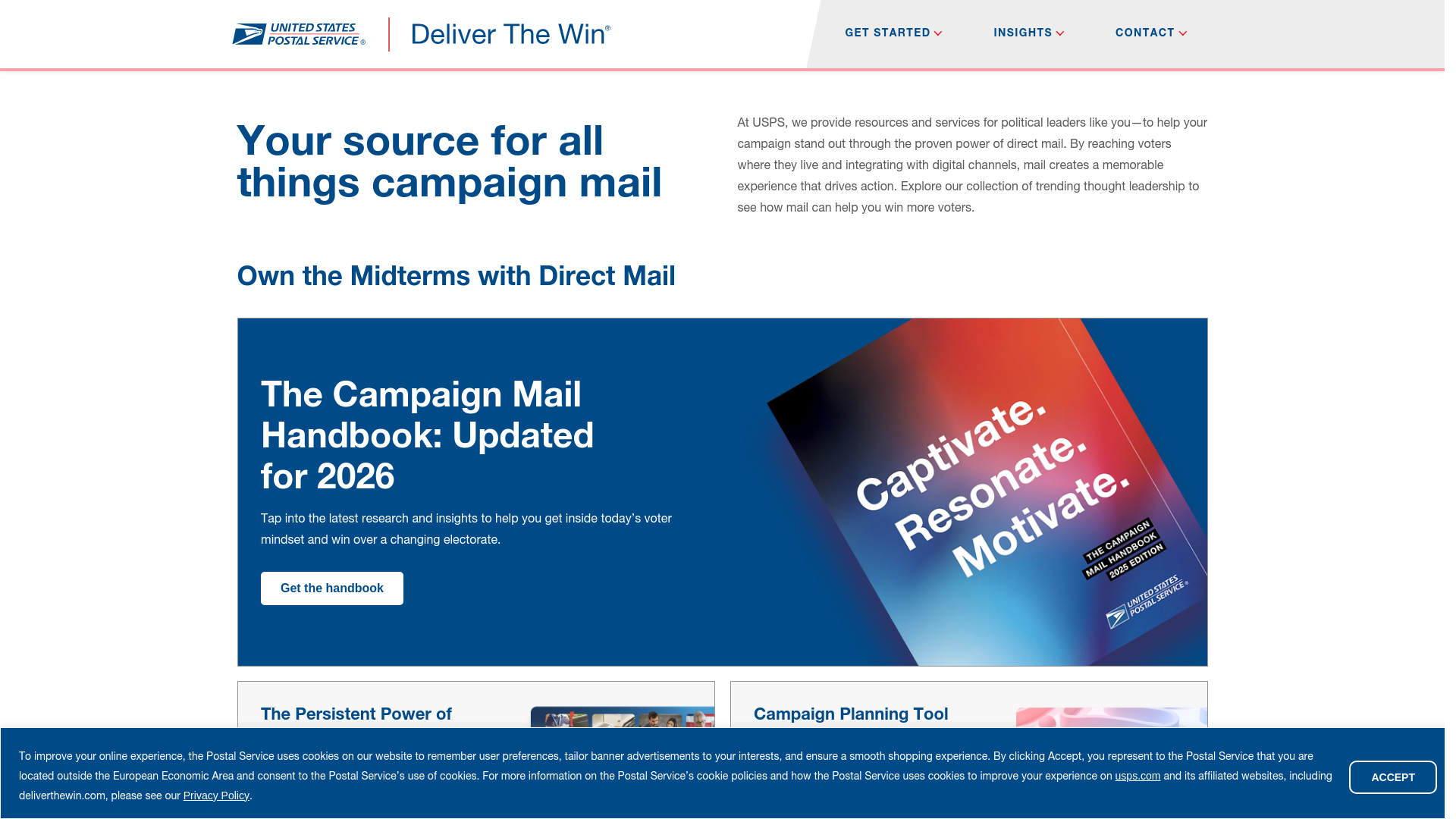 Screenshot of www-deliverthewin-wpe-stage.usps.mrm-client.com