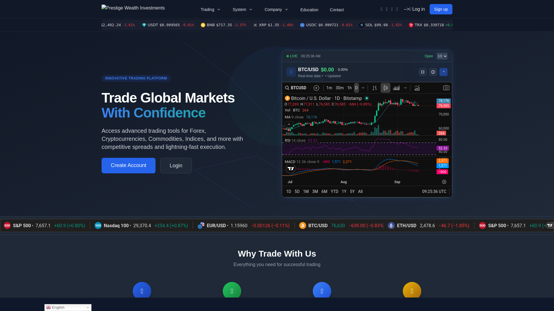 prestigewealthinvestments.top.globalvault.live 스크린샷