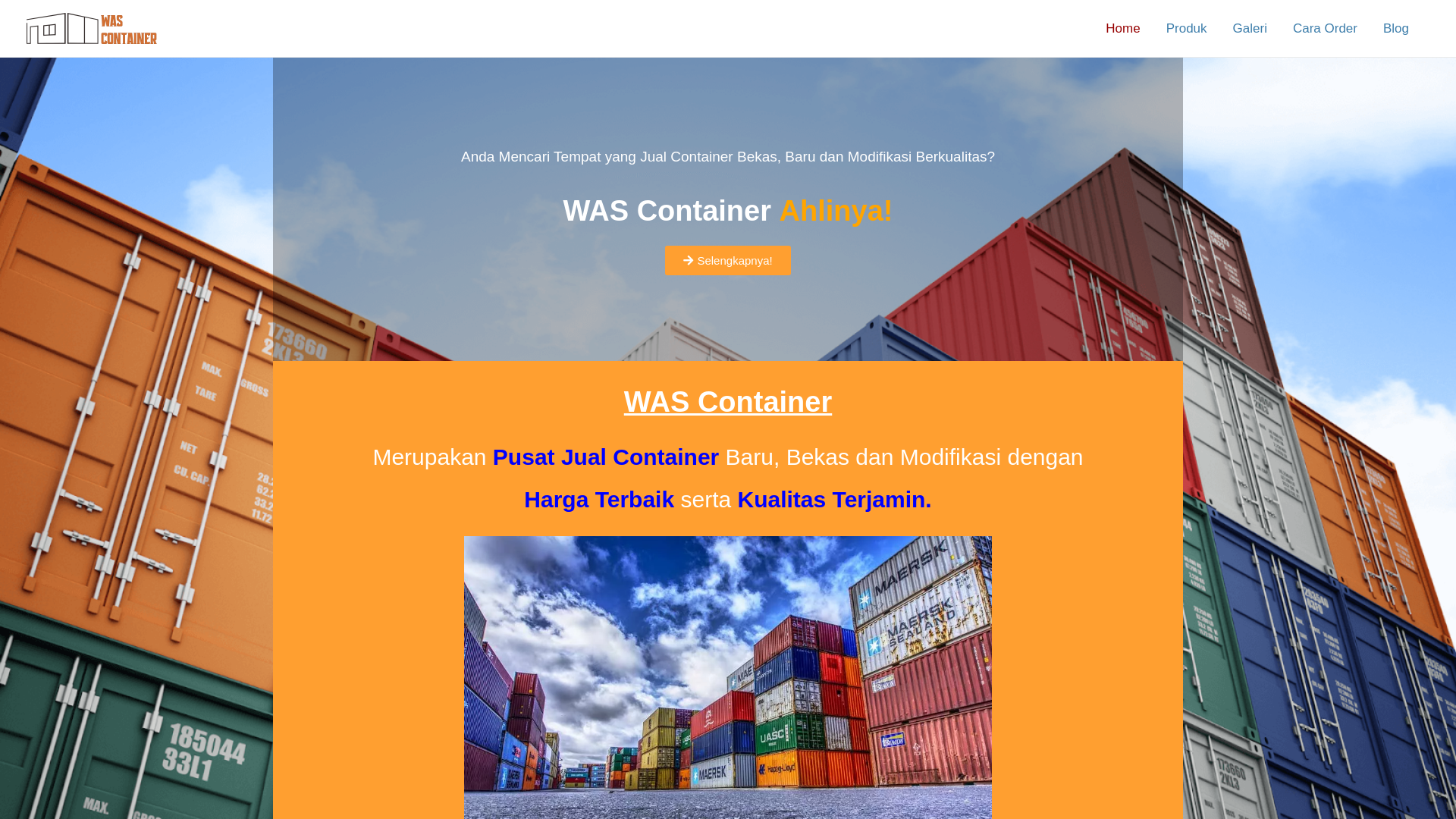 Screenshot von wascontainer.com