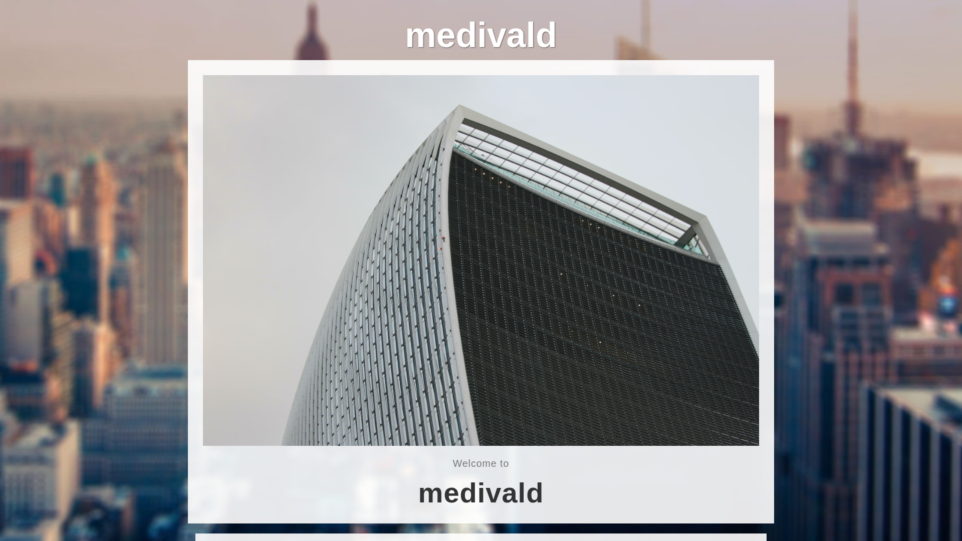 Stored capture of medivald.com