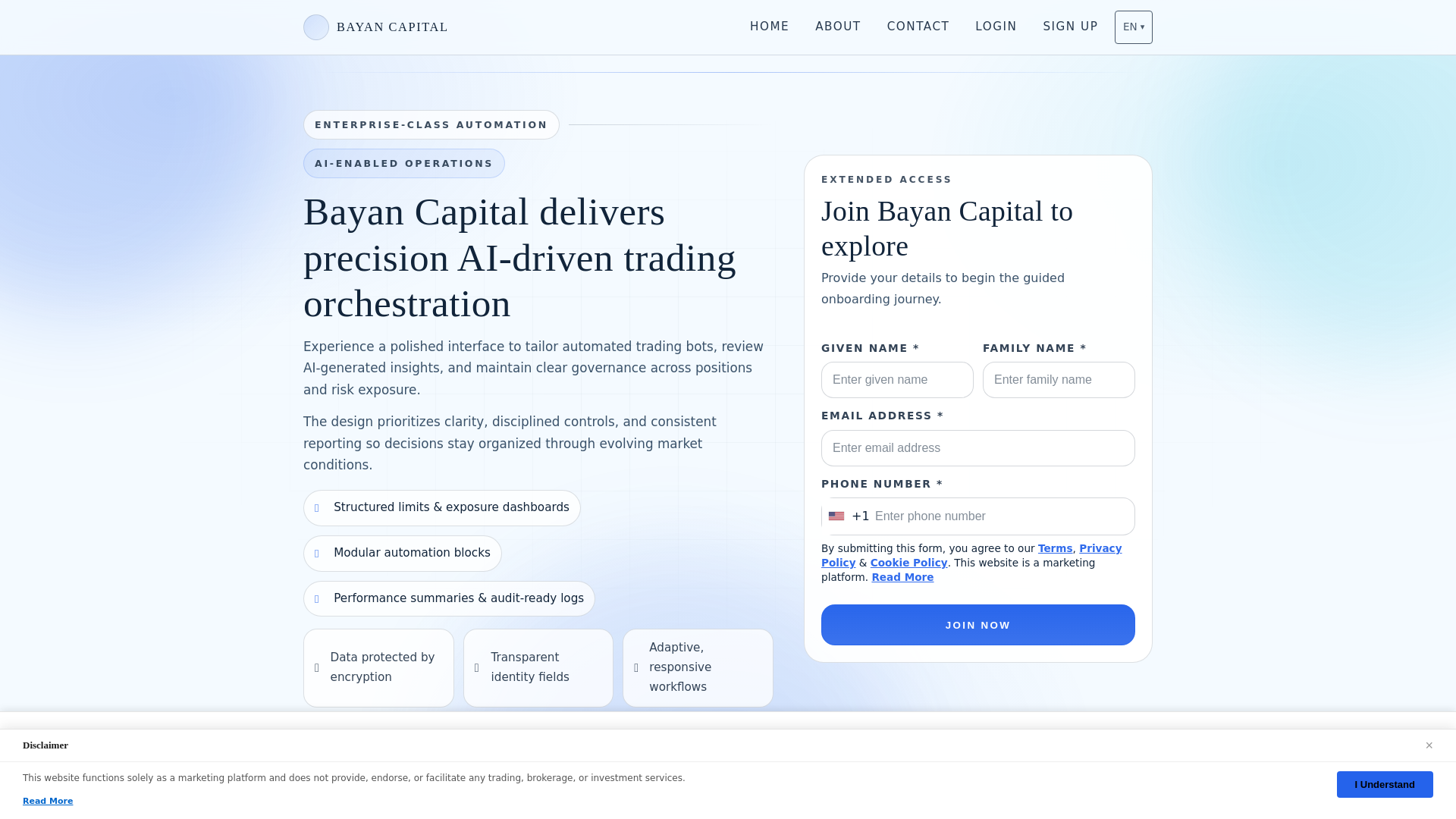 Screenshot di bayancapital.pro
