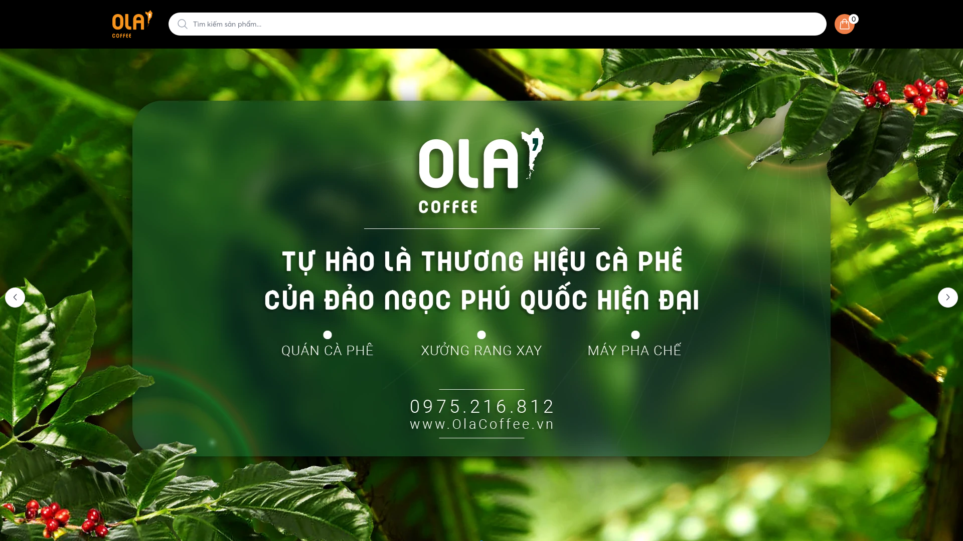 Screenshot of shop.olacoffee.vn