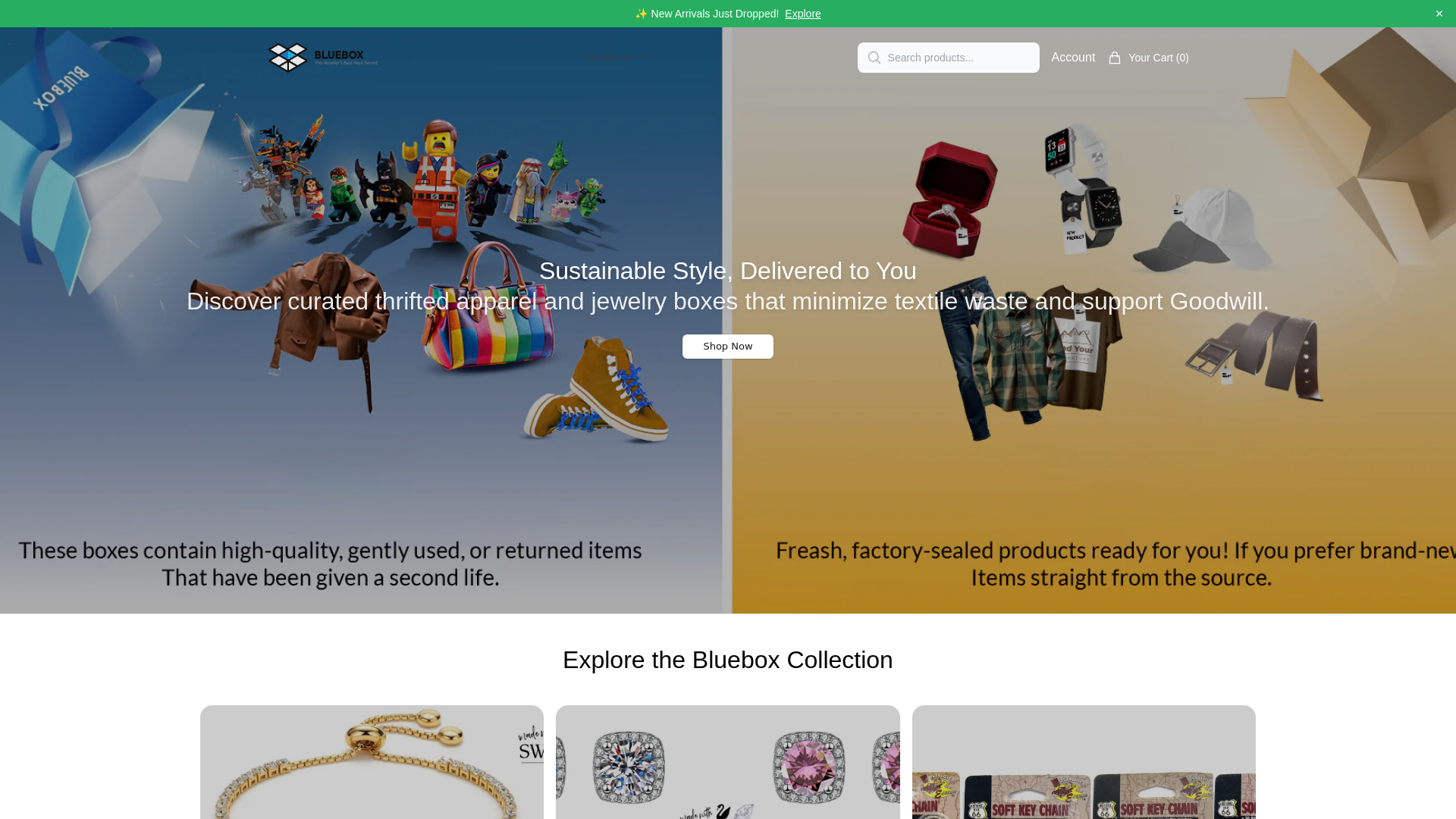 Screenshot of blueboxstyle.shop