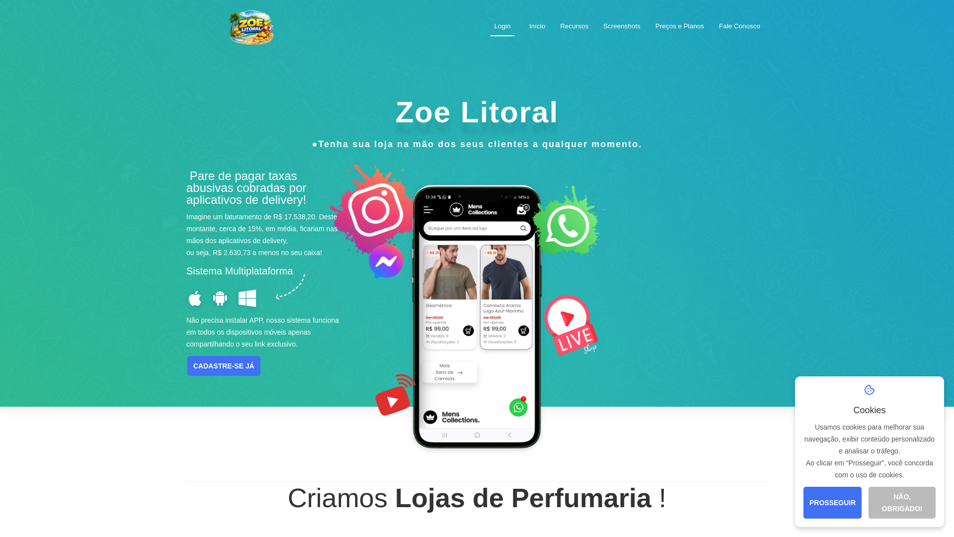 Captura de tela de zoelitoral.com