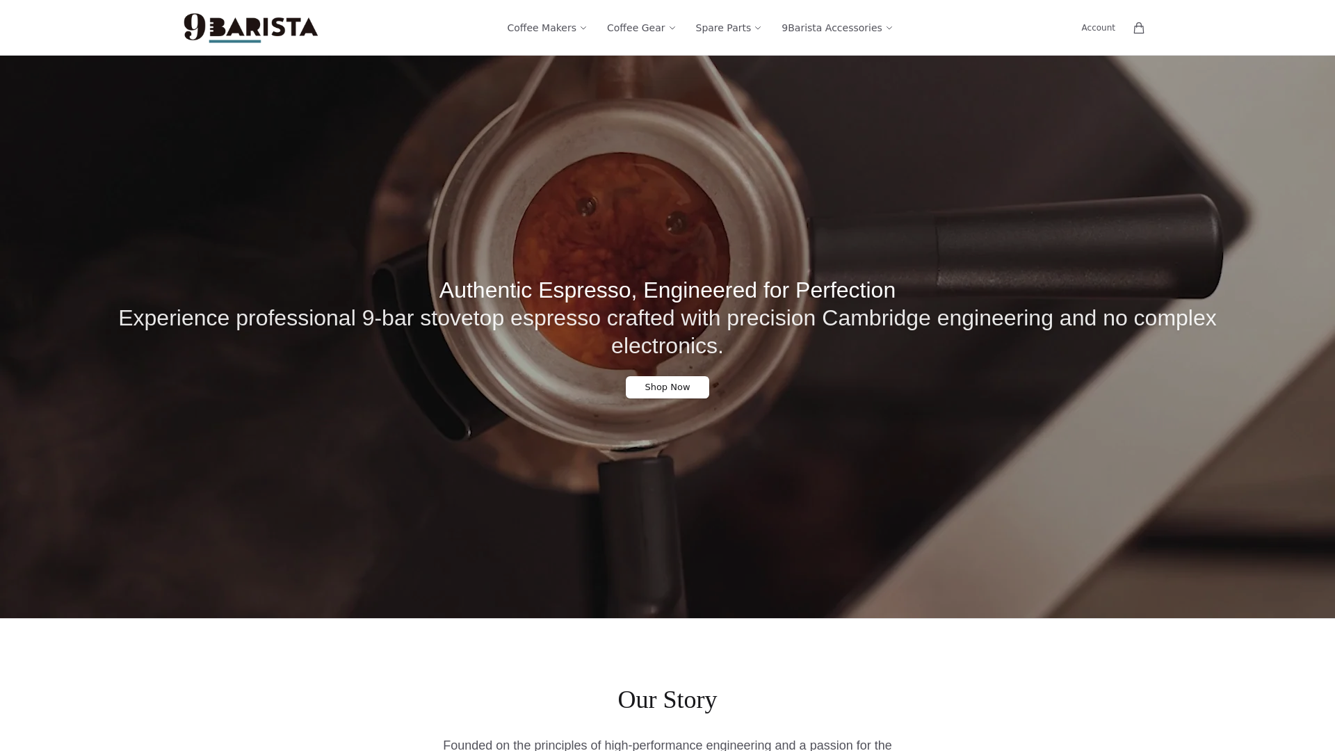 Screenshot von baristashop.shop