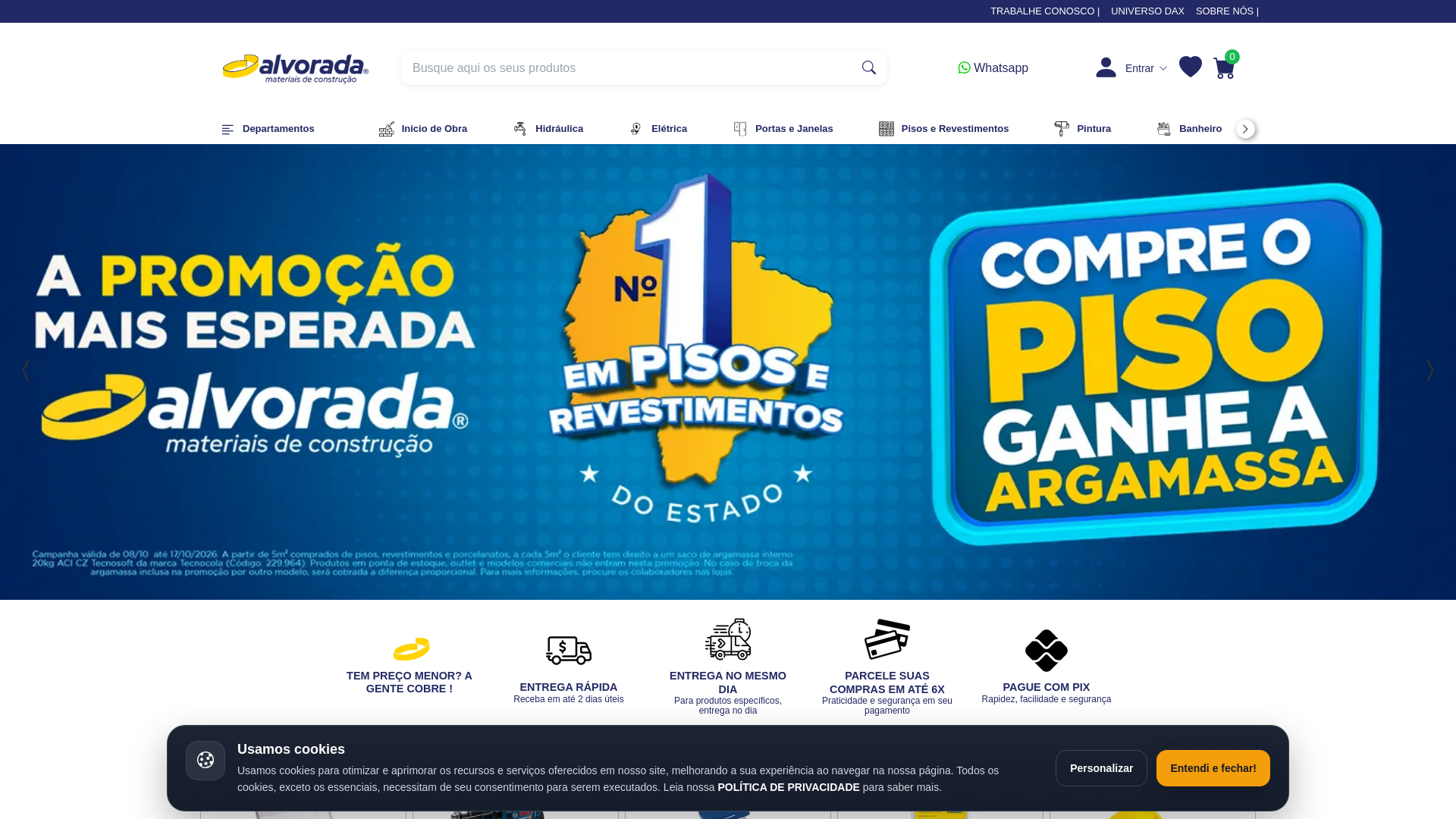 Screenshot of alvoradams.com.br