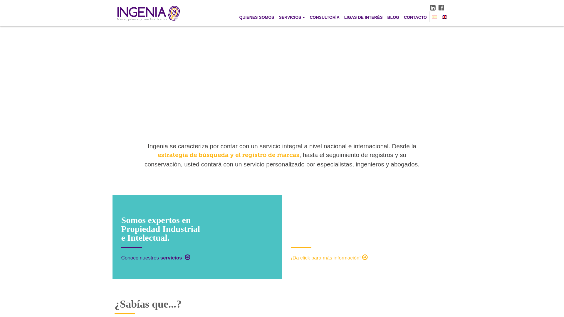 Снимок экрана ingeniamarcasypatentes.com