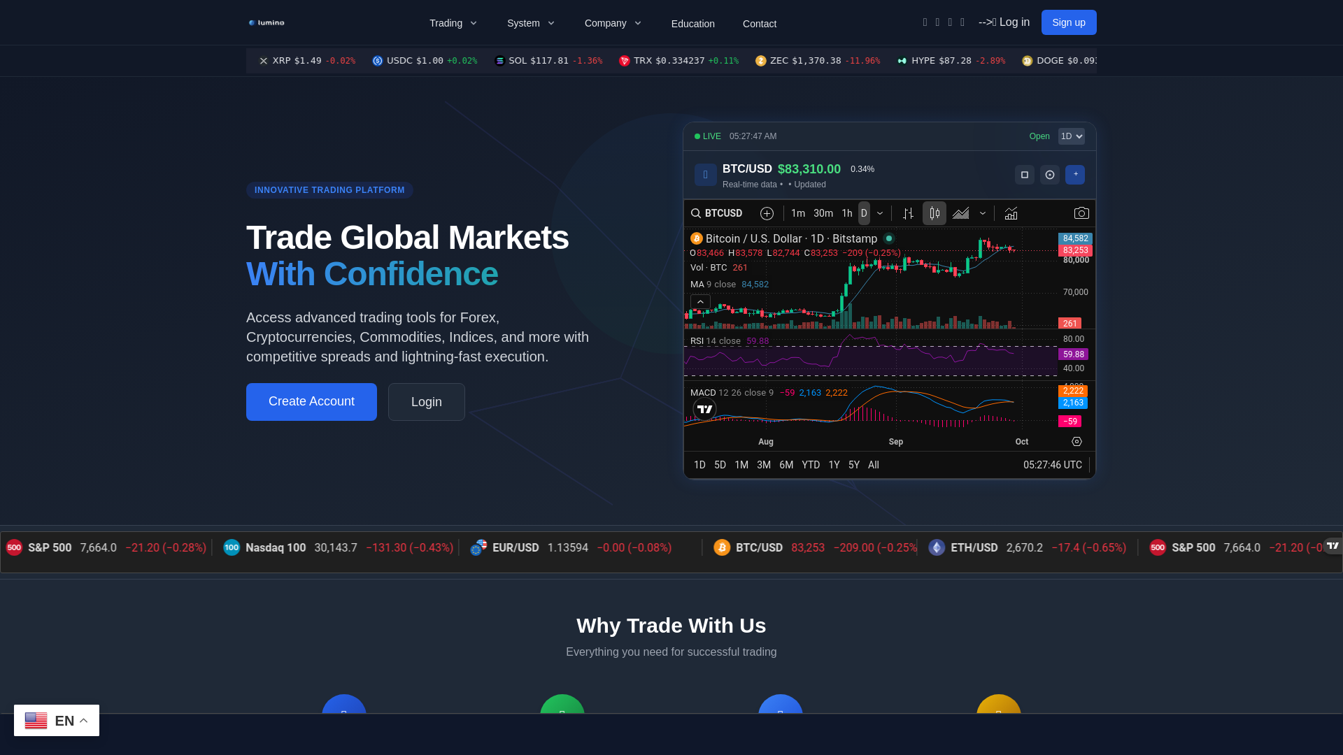 Screenshot of luminovaults.com