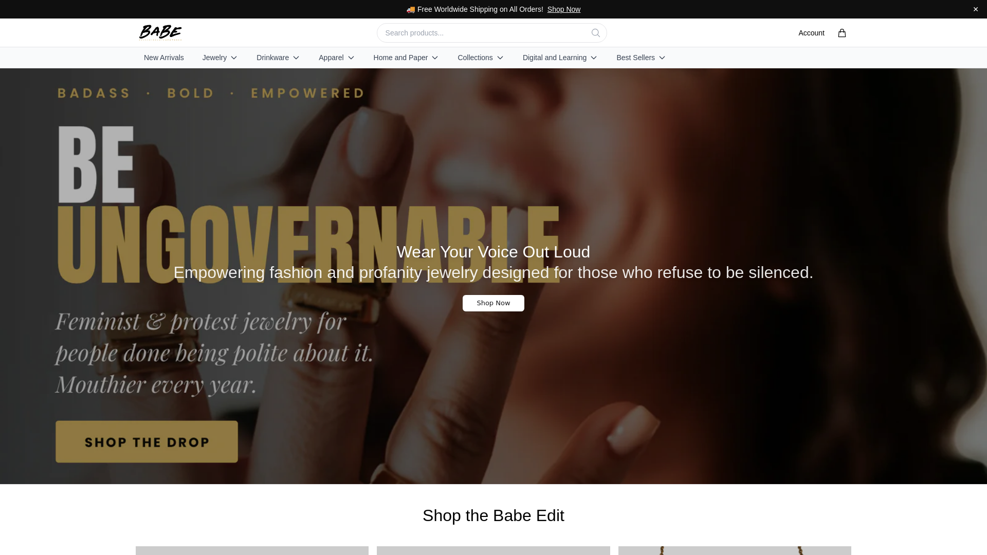 Screenshot of babeofficial.shop