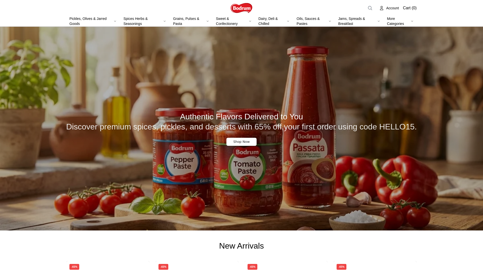 Screenshot of bodrumfoodshq.shop